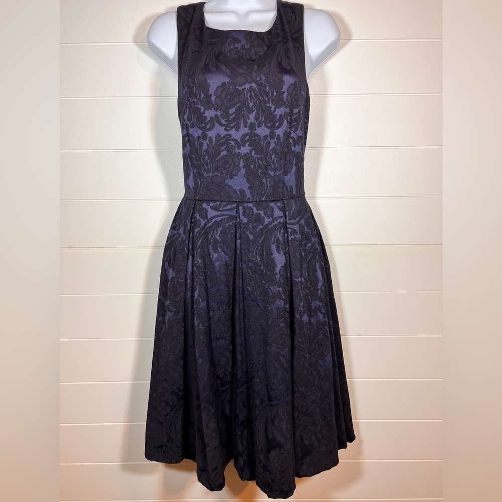 Eva Franco Coconino ModCloth Floral Blue/Purple A-Line Dress Sz 6 NWOT